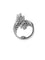 Bague 54 Bague cocktail italienne en or blanc 18 carats sertie de diamants, certifiée HRD 58 Facettes A2121