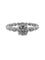 Bague 56 Bague de fiançailles française certifiée HRD en or blanc 18 carats, sertie de diamants 58 Facettes A2119