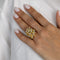 Bague 53 Bague vintage des années 1970 en or jaune texturé et diamants, 1 ct 58 Facettes