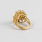 Bague 53 Bague vintage des années 1970 en or jaune texturé et diamants, 1 ct 58 Facettes