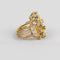 Bague 53 Bague vintage des années 1970 en or jaune texturé et diamants, 1 ct 58 Facettes