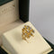 Bague 53 Bague vintage des années 1970 en or jaune texturé et diamants, 1 ct 58 Facettes