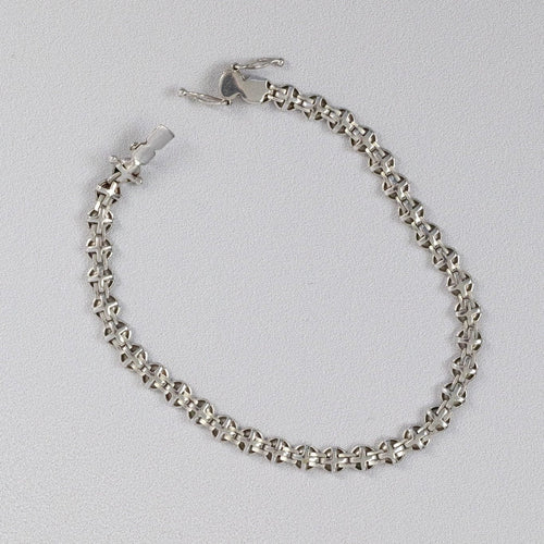 Bracelet Bracelet tennis en or blanc 18 carats, diamants 1,38 ct 58 Facettes