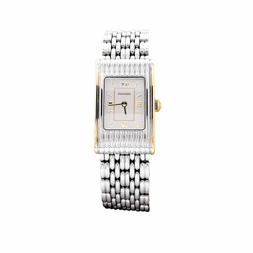 Montre Boucheron - Montre Reflet en acier et or jaune 750/000, petit modèle 58 Facettes 36104