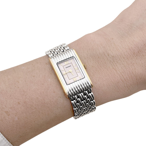 Montre Boucheron - Montre Reflet en acier et or jaune 750/000, petit modèle 58 Facettes 36104
