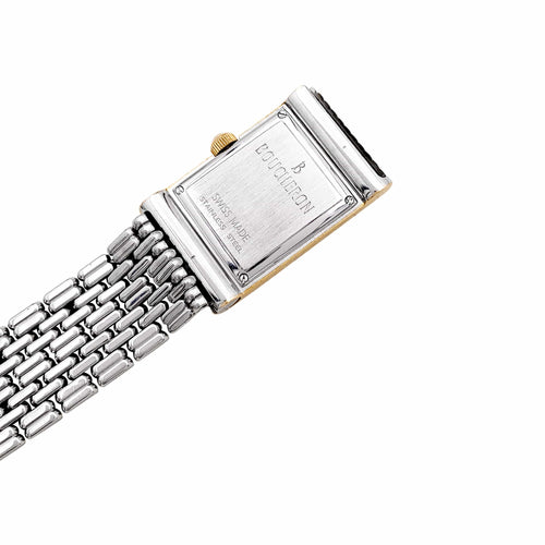 Montre Boucheron - Montre Reflet en acier et or jaune 750/000, petit modèle 58 Facettes 36104