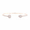 Bracelet Messika - Bracelet jonc My Twin Toi & Moi pavé petit modèle en or rose et diamants 58 Facettes 36086
