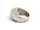 Bague 51 Bague bandeau en or blanc 18k, 75 diamants, 3,90 ct, taille 51 58 Facettes 277454