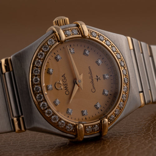 Montre Omega Constellation - Montre quartz en or et acier, 1998 58 Facettes TOT-11995