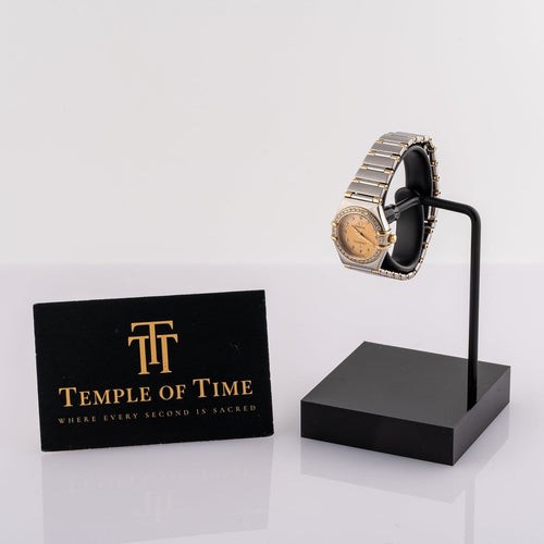 Montre Omega Constellation - Montre quartz en or et acier, 1998 58 Facettes TOT-11995