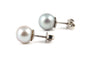 Boucles d'oreilles Boucles d’oreilles contemporaines en or blanc 14 carats avec perles 58 Facettes B894