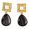 Boucles d'oreilles Boucles d’oreilles en or jaune 18 carats avec hypersthène, 40 ct 58 Facettes T187