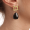 Boucles d'oreilles Boucles d’oreilles en or jaune 18 carats avec hypersthène, 40 ct 58 Facettes T187