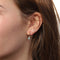 Boucles d'oreilles Boucles d’oreilles créoles en or jaune 18k, turquoise et rubis 58 Facettes 2601016