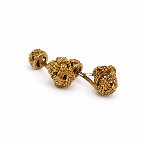 Boutons de manchette Hermès x Georges L'Enfant - Boutons de manchette en or jaune 750 58 Facettes 260294R