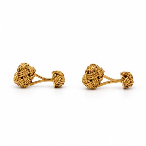 Boutons de manchette Hermès x Georges L'Enfant - Boutons de manchette en or jaune 750 58 Facettes 260294R