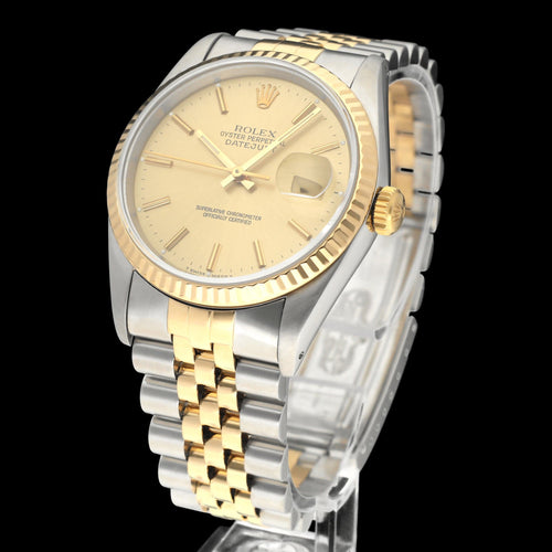 Montre Rolex Datejust - Montre automatique en or et acier, réf. 16233, 1992 58 Facettes ROL/DJ1/1597