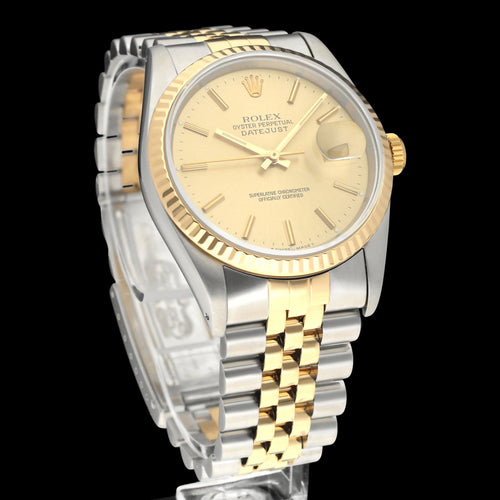 Montre Rolex Datejust - Montre automatique en or et acier, réf. 16233, 1992 58 Facettes ROL/DJ1/1597