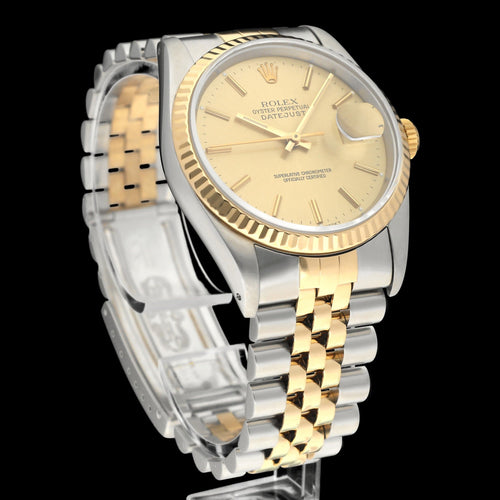 Montre Rolex Datejust - Montre automatique en or et acier, réf. 16233, 1992 58 Facettes ROL/DJ1/1597