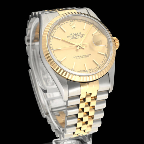 Montre Rolex Datejust - Montre automatique en or et acier, 36 mm, 1998 58 Facettes ROL/DJ1/1580
