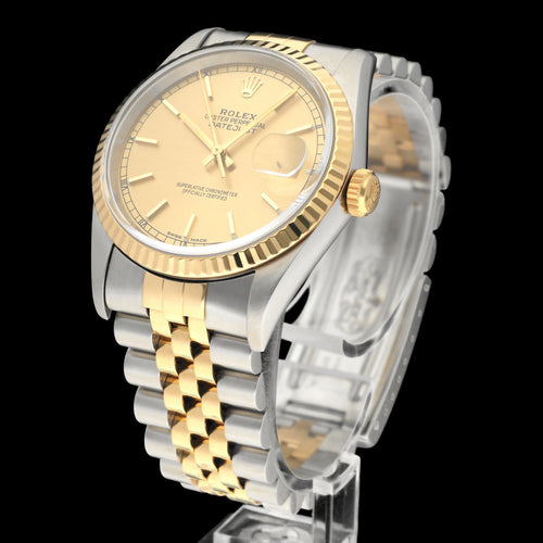 Montre Rolex Datejust - Montre automatique en or et acier, 36 mm, 1998 58 Facettes ROL/DJ1/1580