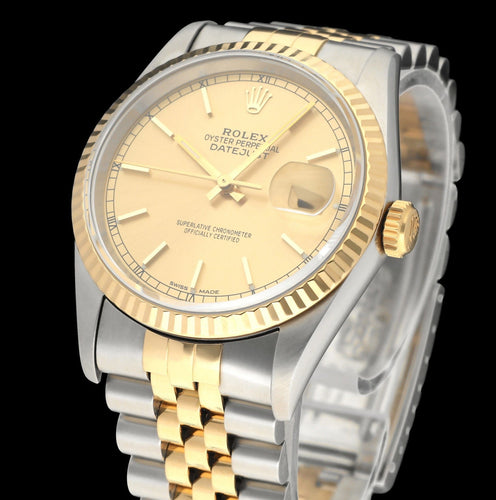 Montre Rolex Datejust - Montre automatique en or et acier, 36 mm, 1998 58 Facettes ROL/DJ1/1580