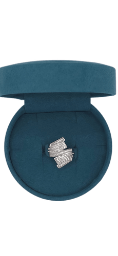 Bague 61 MATY - Bague bandeau croisée en or gris 18 carats et diamants 0,50 ct 58 Facettes BAGUE MATY