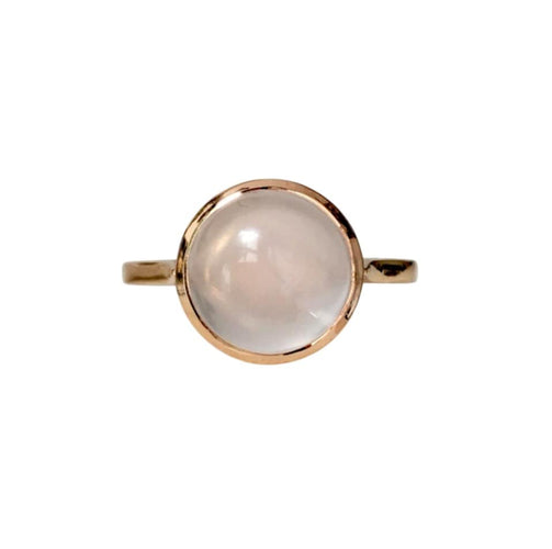 Bague 54.5 Bague en or rose 18k avec quartz rose 58 Facettes 312