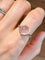 Bague 54.5 Bague en or rose 18k avec quartz rose 58 Facettes 312