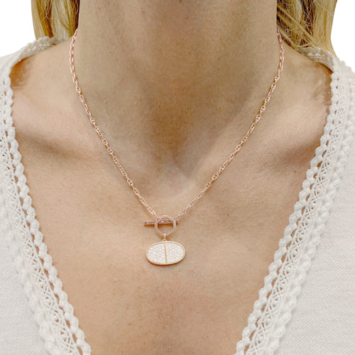 Collier Hermès - Collier Chaîne d’Ancre Contour en or rose 750 et diamants 58 Facettes 36087