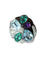 Bague 50 Bague en or blanc 750/1000, aigues-marines, émeraudes, améthyste et diamants 58 Facettes 8