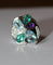 Bague 50 Bague en or blanc 750/1000, aigues-marines, émeraudes, améthyste et diamants 58 Facettes 8