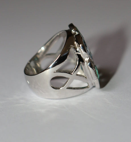 Bague 50 Bague en or blanc 750/1000, aigues-marines, émeraudes, améthyste et diamants 58 Facettes 8