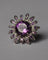 Bague 54 Mauboussin - Bague fleur vintage en or blanc 750, améthystes et diamants 58 Facettes 7