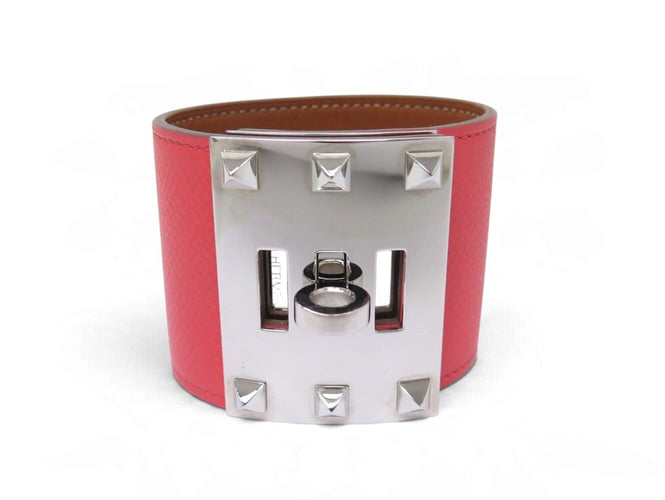 Bracelet Hermès - Bracelet Extreme Kelly Dog en cuir Epsom rose, taille S/2 58 Facettes 277434