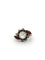 Bague 54 Bague cluster ancienne en or 18k, diamant central et rubis navette 58 Facettes 609/26 A SHD