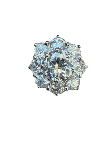 Bague 55 Marguerite - Bague en or blanc 18 carats et diamants 58 Facettes aama,