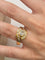 Bague 53.5 Bague vintage torsadée en or jaune 18 carats avec diamant ovale 58 Facettes CV-152