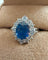 Bague 55 Bague Pompadour en or blanc, saphir et diamants 58 Facettes m,zc,mz
