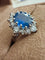 Bague 55 Bague Pompadour en or blanc, saphir et diamants 58 Facettes m,zc,mz