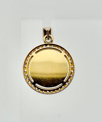 Pendentif A. Augis - Médaille d’amour en platine et or jaune, rubis et diamants 58 Facettes Augis R
