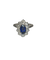 Bague 49 Bague Pompadour en or blanc 18k et platine, diamants et saphir 58 Facettes BOP/260077