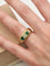 Bague 55 Bague vintage en or jaune 18k, émeraudes et diamants 58 Facettes CV-153