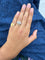 Bague 52 Bague jarretière Art déco en or blanc 18 carats et platine, diamants 58 Facettes kkkkk