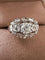 Bague 52 Bague jarretière Art déco en or blanc 18 carats et platine, diamants 58 Facettes kkkkk