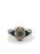 Bague 61 Bague Art déco en or blanc 18k avec diamant taille ancienne et saphirs 58 Facettes 562/26 B