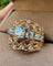 Bague 55 Bague bandeau en or rose 18 carats et platine, diamants 58 Facettes nqldlqv
