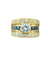 Bague 56 Bague bandeau en or jaune 18 carats, saphirs et diamants 58 Facettes qlqql