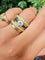 Bague 56 Bague bandeau en or jaune 18 carats, saphirs et diamants 58 Facettes qlqql
