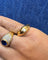 Bague 57 Bague jonc en or jaune 18 carats avec diamant taille brillant 58 Facettes afapanna